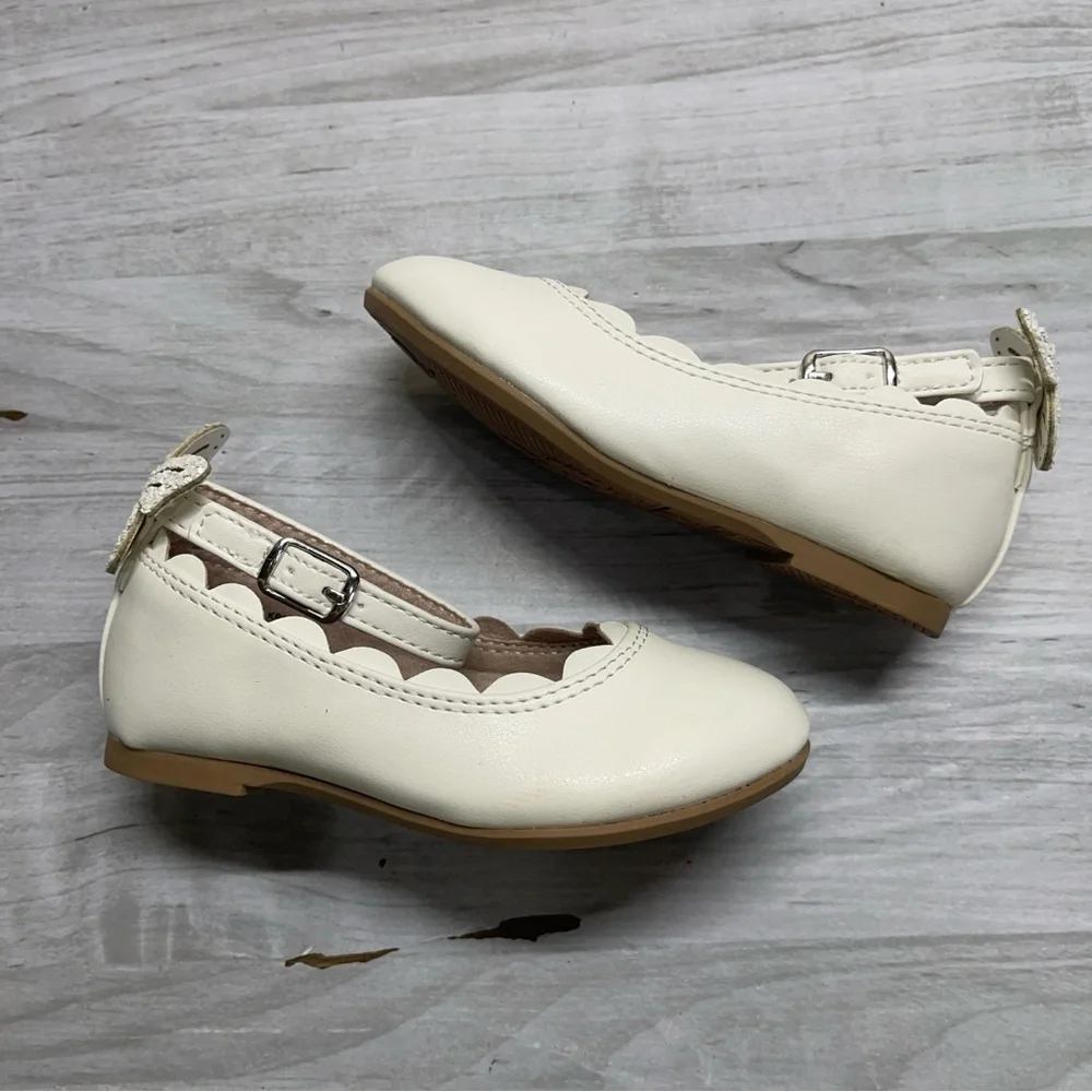 Seychelles White Toddler Girls Butterfly Strap Flats Size 6